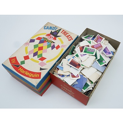 Large Group of 1971 Australia Christmas 7 Cents Stamps - Full Set on Piece