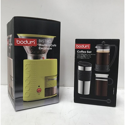 Bodum Coffee Set & Electric Coffee Grinder