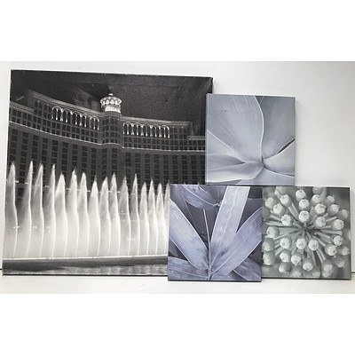 Medium Bellagio Las Vegas Casino & 3x Smaller Plant Prints