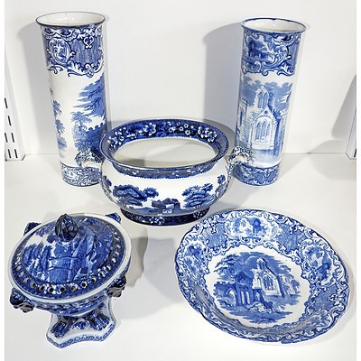 Various English Blue and White Wares, Incuding Copeland, Spode etc