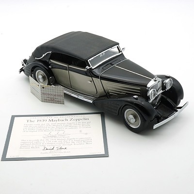 Franklin Mint 1:24 Diecast, 1939 Maybach Zeppelin with COA