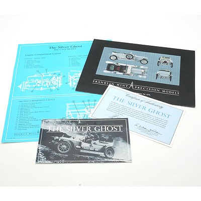 Franklin Mint 1:24 Diecast 1907 Rolls Royce Silver Ghost with COA