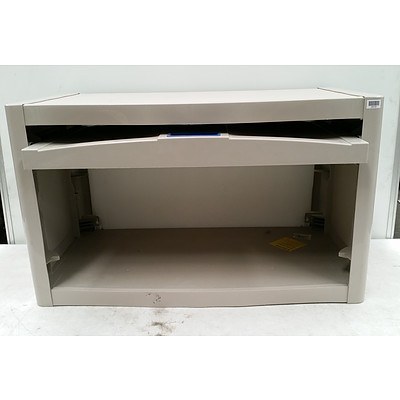 Beige Plastic Suncast Storage Unit