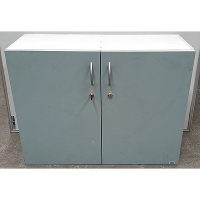 Blue Melamine Storage Cabinet