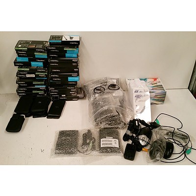 Bulk Lot of Computer Accessories and Some Blackberry Accessories