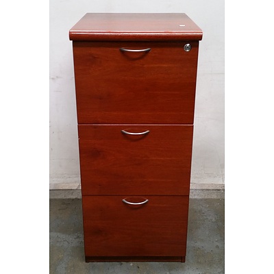 Timber 3 Drawer Filing Cabinet