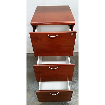 Timber 3 Drawer Filing Cabinet