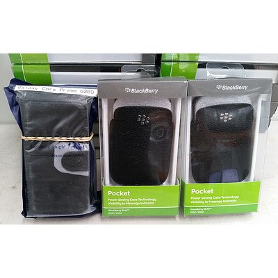 Large Lot of Assorted Phone Cases, and 4 Nokia BL-5C Batteries