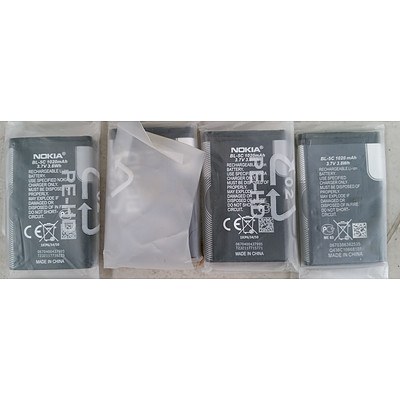 Large Lot of Assorted Phone Cases, and 4 Nokia BL-5C Batteries