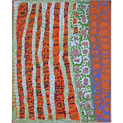 Sally Liki Nanii (c.1932-) Kirriwirri, Acrylic On Canvas