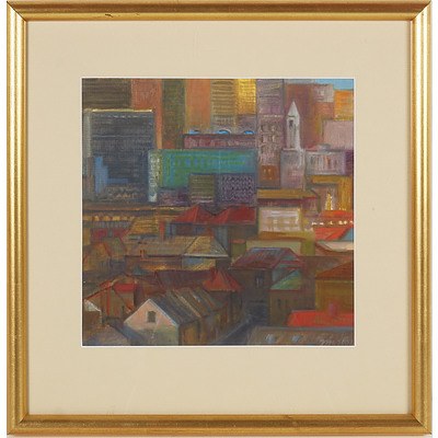Jerzy W. Michalski (Poland, Australia 1949-) Hobart City Sketch, Oil on Paper