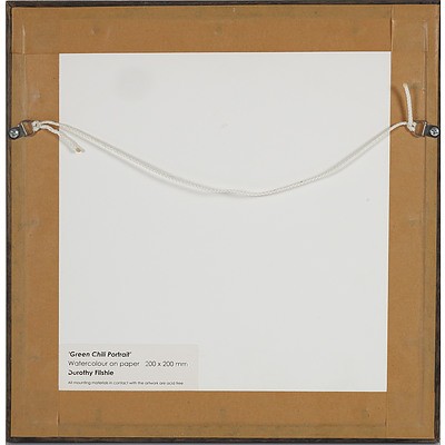 Dorothy Filshie (Dates Unknown) Green Chilli Portrait, Watercolour