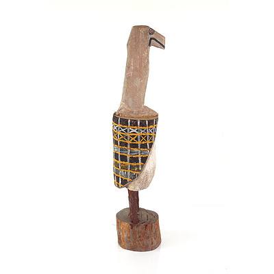Tiwi Islands, Bird, Carved Ironwood and Ochre