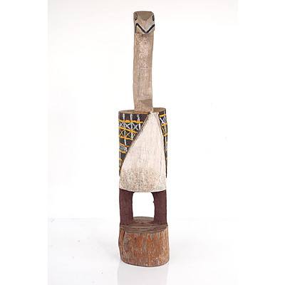 Tiwi Islands, Bird, Carved Ironwood and Ochre