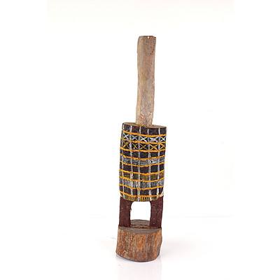 Tiwi Islands, Bird, Carved Ironwood and Ochre