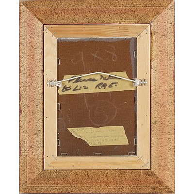 Pro Hart (1928-2006) Man At Gate, Oil On Board