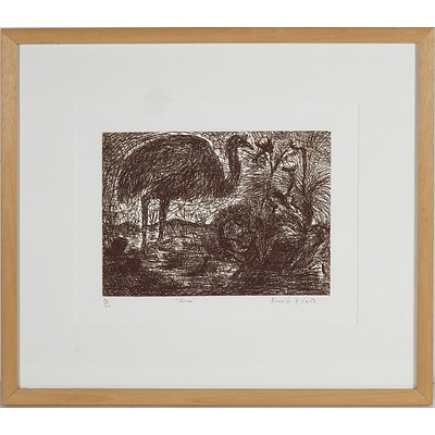 Donald Friend (1915-89) Emu, Etching Edition 38/40
