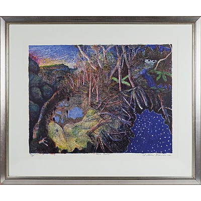 William Robinson (1936-) Blue Pools 2000, Colour Lithograph Edition 84/100