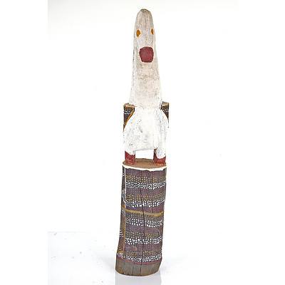Tiwi Islands, Bird, Carved Ironwood and Ochre