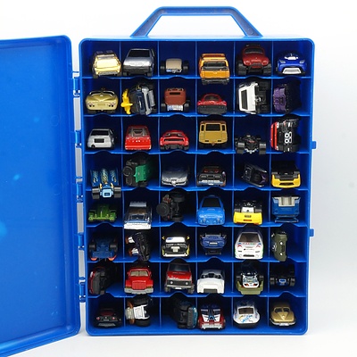 Hot Wheels Carry Case with 48 Hot Wheels, Matchbox and Other Cars