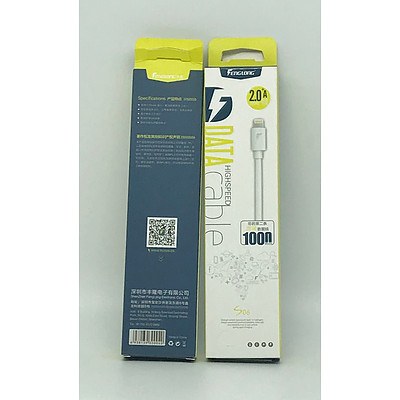Lot of Brand New Fenglong Fast Charging/Data 1M iPhone Cable 2.0A x114