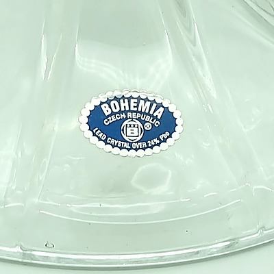 Two Bohemia Lead Crystal Chalices From Czech Republic