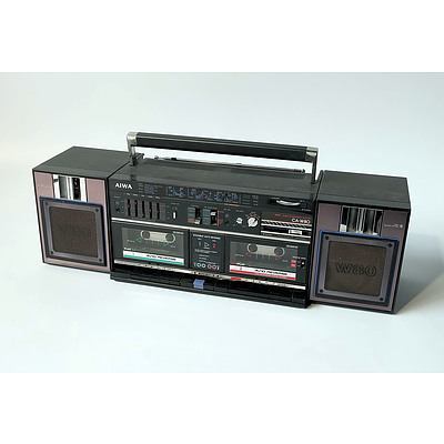 AIWA CA-W80H 2 Way Speaker System and Radio