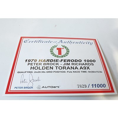 Auto Art - Holden Torana A9X Bathurst 1st Winner 1979 7829/11000 1:18 Scale Model Car