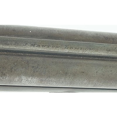 Joseph Manton (1766-1835) Side by Side Percussion Double Barrel Muzzle Loading Shotgun, Early 19th Century