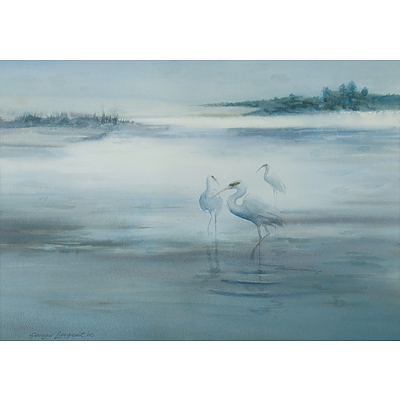 LARGENT George (b.1940) Herons on the Shore 1986