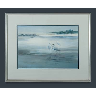 LARGENT George (b.1940) Herons on the Shore 1986
