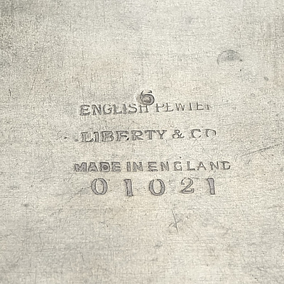 English Liberty and Co. Pewter Cigarette Box with Inscription 'B.A.R.C - 1952 - C.SHEARSTON'