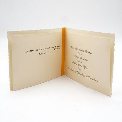 Portrait of Maharaja Harinder Singh in Sterling Silver Frame Engraved with Faridkot State Coat of Arms, Including Ephemera