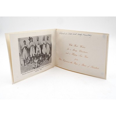 Portrait of Maharaja Harinder Singh in Sterling Silver Frame Engraved with Faridkot State Coat of Arms, Including Ephemera