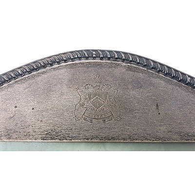 Portrait of Maharaja Harinder Singh in Sterling Silver Frame Engraved with Faridkot State Coat of Arms, Including Ephemera