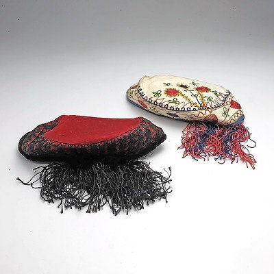 Pair of Eurasian Cultural Hats with Tassles