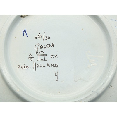Vintage Gouda Holland Porcelain Wall Plate