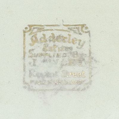 Empire Ware Crinoline Lady China Condiment Dish and Lid, Butter Dish, Scalloped Dish, Sandwich Platter, Addlerly China Crinoline Lady Octagonal Bowl and a Dickens Ware Bill Sykss Scalloped Dish