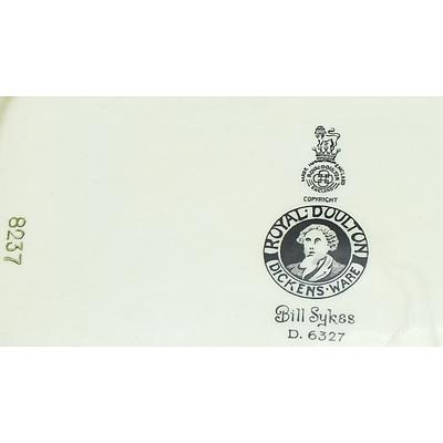 Empire Ware Crinoline Lady China Condiment Dish and Lid, Butter Dish, Scalloped Dish, Sandwich Platter, Addlerly China Crinoline Lady Octagonal Bowl and a Dickens Ware Bill Sykss Scalloped Dish