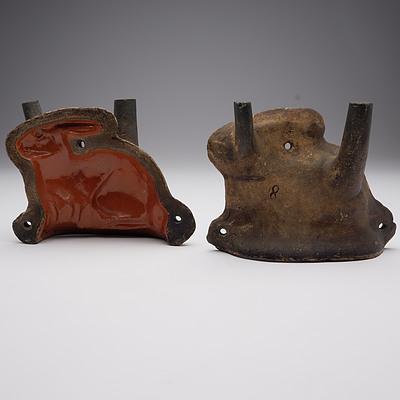 Antique French Clay Mould for a Rabbit