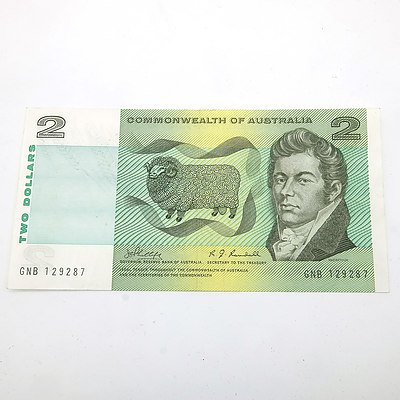 1968 Australia Two Dollar Note, Phillips/Randall