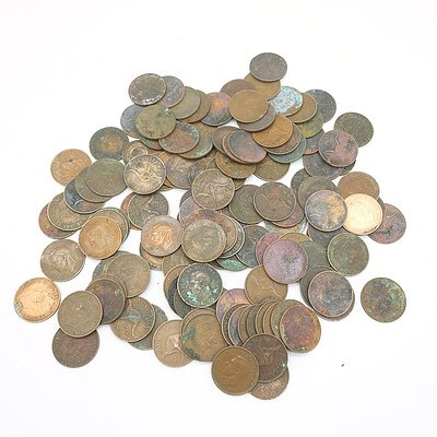 Large Group of George IV Australian Pennies 1938 and Onward