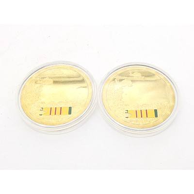 Two 1959-1975 Vietnam War Veteran Challenge Coins