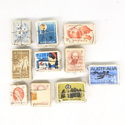 Ten Bulk Lots of Australian Pre-Decimal Stamps