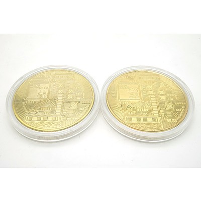 Two Bitcoin Medallions