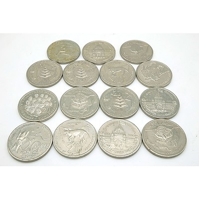 Fifteen 2001 Australia Centenary of Federation Twenty Cent Collection