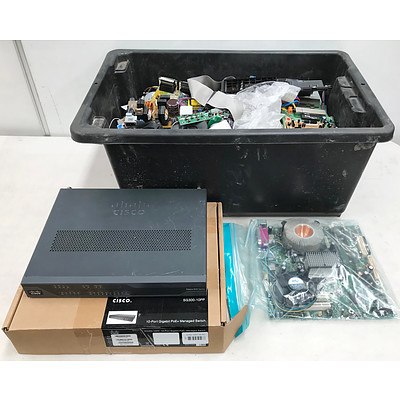 Lot of Computer Internals & Cisco 800 Series 10-Port