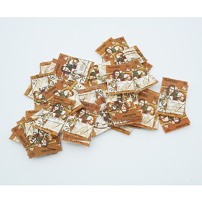 1970 Australia Cook Bicentenary 5 cent stamps - lot of 70