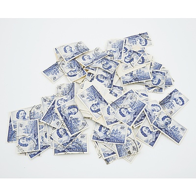 1966 Australia 40 cent Tasman Blue Stamps - Lot of 100 Stamps