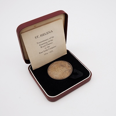 1673 - 1973 St Helena Tercentenary 25P Coin